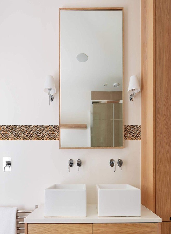 WallDesign شريط حائط WallDesign - بنمط حصى - ملصق PVC لامع مقاوم للماء - لفة 3 بوصات × 10 أقدام - للحمامات، وبلاط الأبواب، وتزيين الأرضيات - Image 5